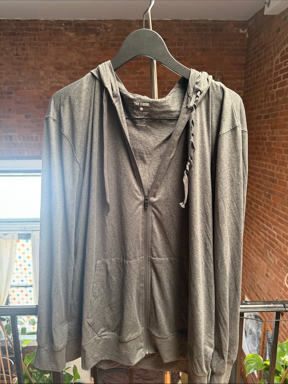 Heather Gray Full-Zip Hooded Sweatshirt